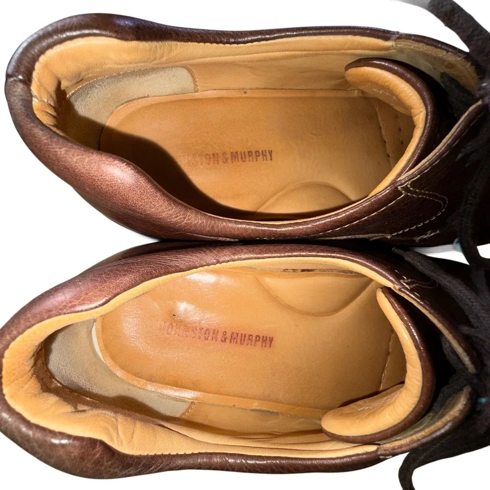 Johnston & Murphy Brown Leather Comfort Oxford Shoes Men's 10M Casual USA